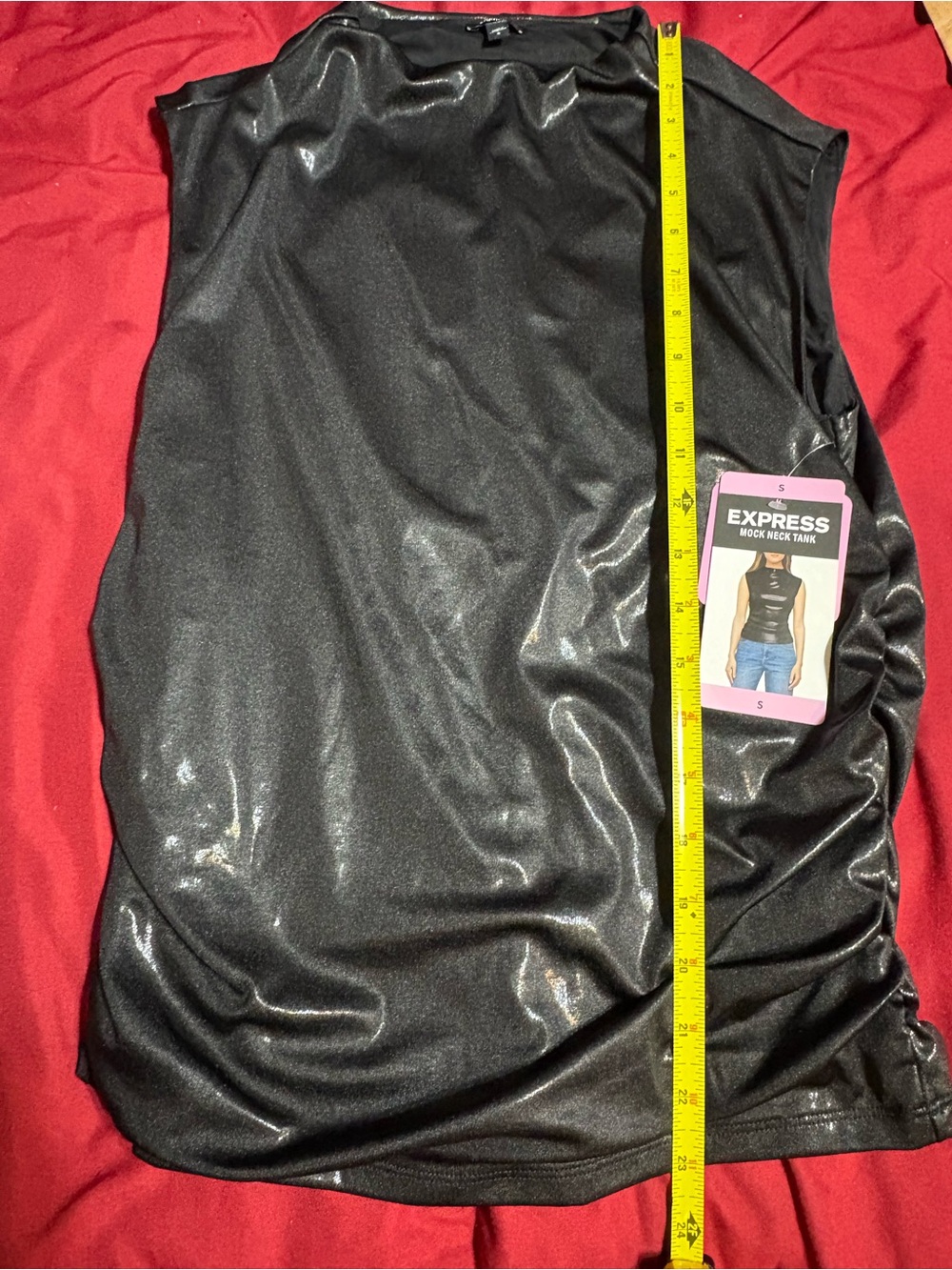 Express Black Mock Neck Tank Top - Picture 4 of 5
